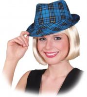 O23732-32 Hut türkis-kariert Schottenhut