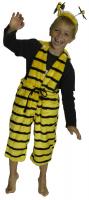K31250946-116-128-A schwarz-gelb Kinder Jungen Mädchen Bienen Latzhose Gr.116-128