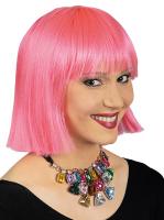 K11273203 pink Damen Perücke Coco für Hippiekostüm