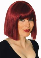 K11273230 granat Damen Perücke Coco für Hippiekostüm