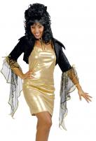 K352913-36-38 Damen Bolero Schwarz mit Gold Spinnenumhang Gr.36-38