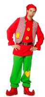 L3301000 rot-grün Herren Zwerg Zwergen Kostüm