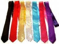 O22580 Pailletten Krawatte Schlips