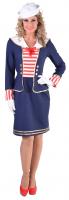 M217168 blau Damen Matrosen-Mariene Kostüm-Kleid