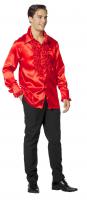 L330033C rot Herren Rüschenhemd Discohemd