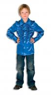 L310033L blau Kinder Rüschenhemd Discohemd