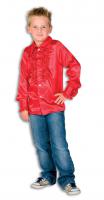 L310033C rot Kinder Rüschenhemd Discohemd