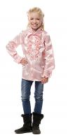 L310033N rosa Kinder Rüschenhemd Discohemd