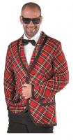 M215247 Herren Sakko Karo rot Discoanzug Partyanzug