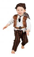 W3042 braun Pirat Baby-Kleinkinderkostüm Seeräuber