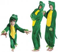 B88048 grün-gelb Kinder Junge Mädchen Damen Herren Krokodil Kostüm