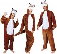 B88054-A braun-weiß Kinder Junge Mädchen Damen Herren Fuchs Kostüm