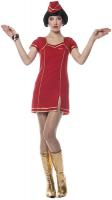 L3200142 rot Damen Flugbegleiterin Stewardess