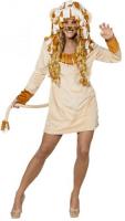 O9905 beige Sexy Damen Löwin Löwe Löwen Kleid Kostüm
