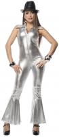 L3200371 Damen Catsuit silber Discokostüm
