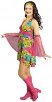 K35292313 bunt Damen Hippie Kleid Discokostüm