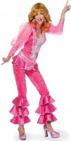 W4147A pink Damen Disco Anzug Dancing Queen