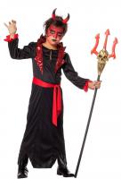 W3868 schwarz-rot Kinder Teufel Vampirkostüm