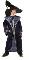 W3547 blau Jungen Zauberermantel  Magierkostüm