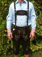 E2000 dunkel-braun Herren Lederhose Trachtenhose