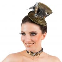Oh5964 Damen Hut Minihut Zylinder Minizylinder Steampunk Zahnräder