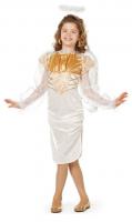W3812 weiß gold Mädchen Engelchen Kleid