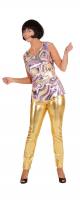 O9347 gold Damen Glanz Leggings Partyhose