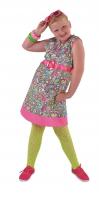 M215028 bunt Kinder Hippie Mädchen Happy Partykostüm