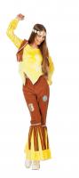 W4214-D gelb Damen Hippy Anzug Disco Kostüm