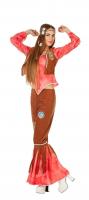 W4214-D rot Damen Hippie Kostüm Disco Anzug