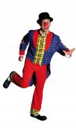 M211203 blau-rot-gelb Herren Clown Kostüm Zirkus Anzug