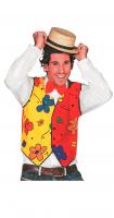 W5206 rot-gelb Herren Clown Weste Clown Kostüm