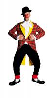 M210249-7 rot-gelb Herren Clown Frack Harlekin Mantel