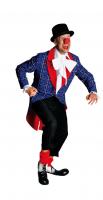 M210249-14 blau-rot Herren Clown Frack Clown Kostüm