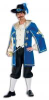 L3301280-A blau Herren Musketier Kostüm D`Artagnan