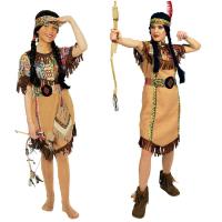 K31250652 braun Kinder Mädchen Indianerin Apachen Kleid