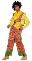 W5545 braun-gelb Herren Gärtner Hose Hippie Kostüm