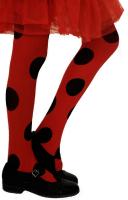84250516-A rot-schwarz Kinder Marienkäferstrumpfhose Marienkäfer Käfer Strumpfhose