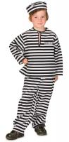 L3100160-A schwarz-weiß Kinder Junge Sträfling Sträflingskostüm Häftlingskostüm