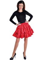 M211156-7 rot Damen Satin-Petticoat-Unterrock