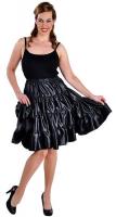 M212111-2 schwarz Damen Satin-Petticoat-Unterrock
