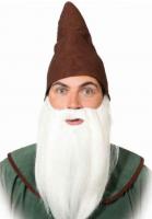 O30241-01 weiß Herren Zwergen Bart Nikolausbart