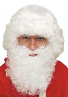 O30204-10 matt-weiß Damen Herren Bart Zwergenkostüm