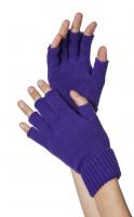 W51040-12 lila Damen Strick Handschuhe Fingerlos