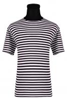 T2595-1102 pink-weiß Damen-Herren Kurzarm Streifenhemd Clownshirt