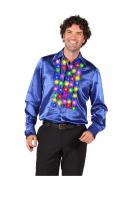 T2378-0440 blau-Multi-Color Herren Rüschenhemd Rüschenbluse Naos