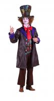 T2262 braun-bunt Herren bunter Hutmacher Anzug Mad Hatter