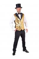 M216263-90 gold Herren Pailletten Weste Show Kostüm