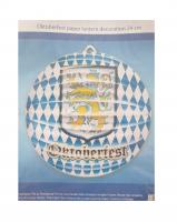 Fu843606 blau-weiß Oktoberfest Papier Lampion