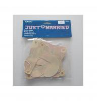 Ri550011 weiß-irisierend Party Kette Just Married Hochzeitsdeko